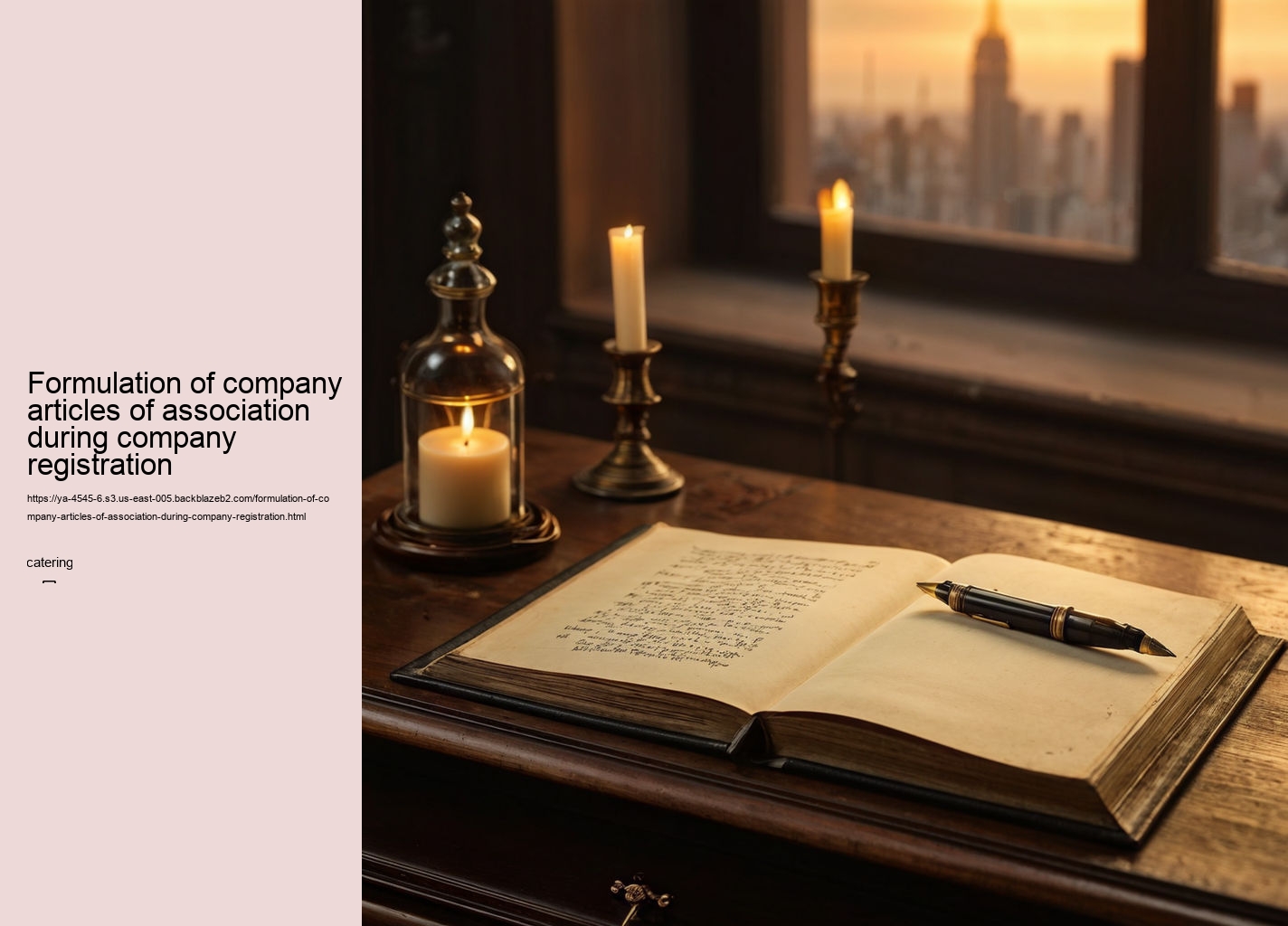 Formulation of company articles of association during company registration